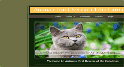 Desktop Screenshot of animalsfirstrescue.com