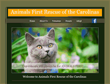 Tablet Screenshot of animalsfirstrescue.com